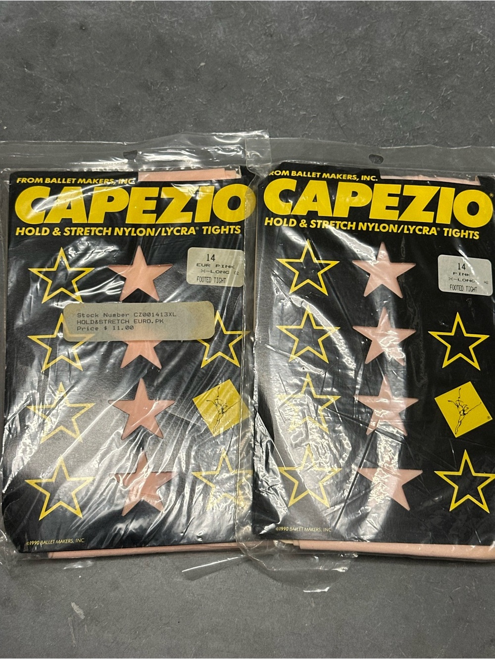 2 Pairs 90’s Capezio Pink Tights New in Bag